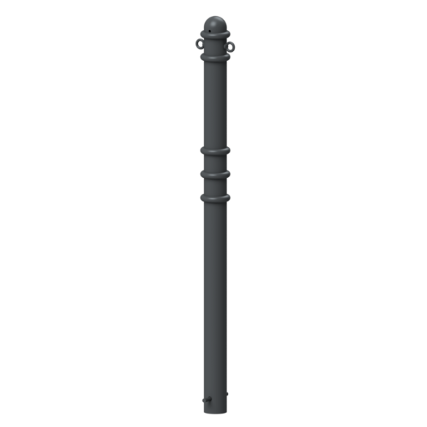 Dekorativ puller | Serie 479B | � 76 mm | fastmonteret, til indst�bning i beton med jordanker, total l�ngde ca. 1300 mm | uden l�s | med 2 �jer